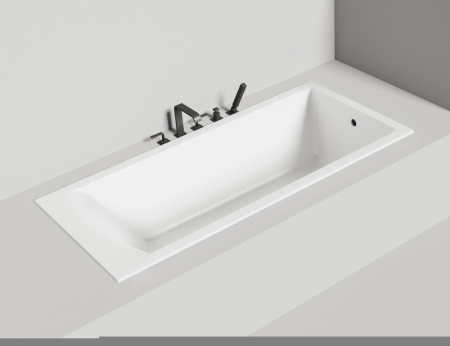 Ванна из литьевго мрамора Salini CASCATA 104213G 180х80 встраиваемая прямоугольная с ножками